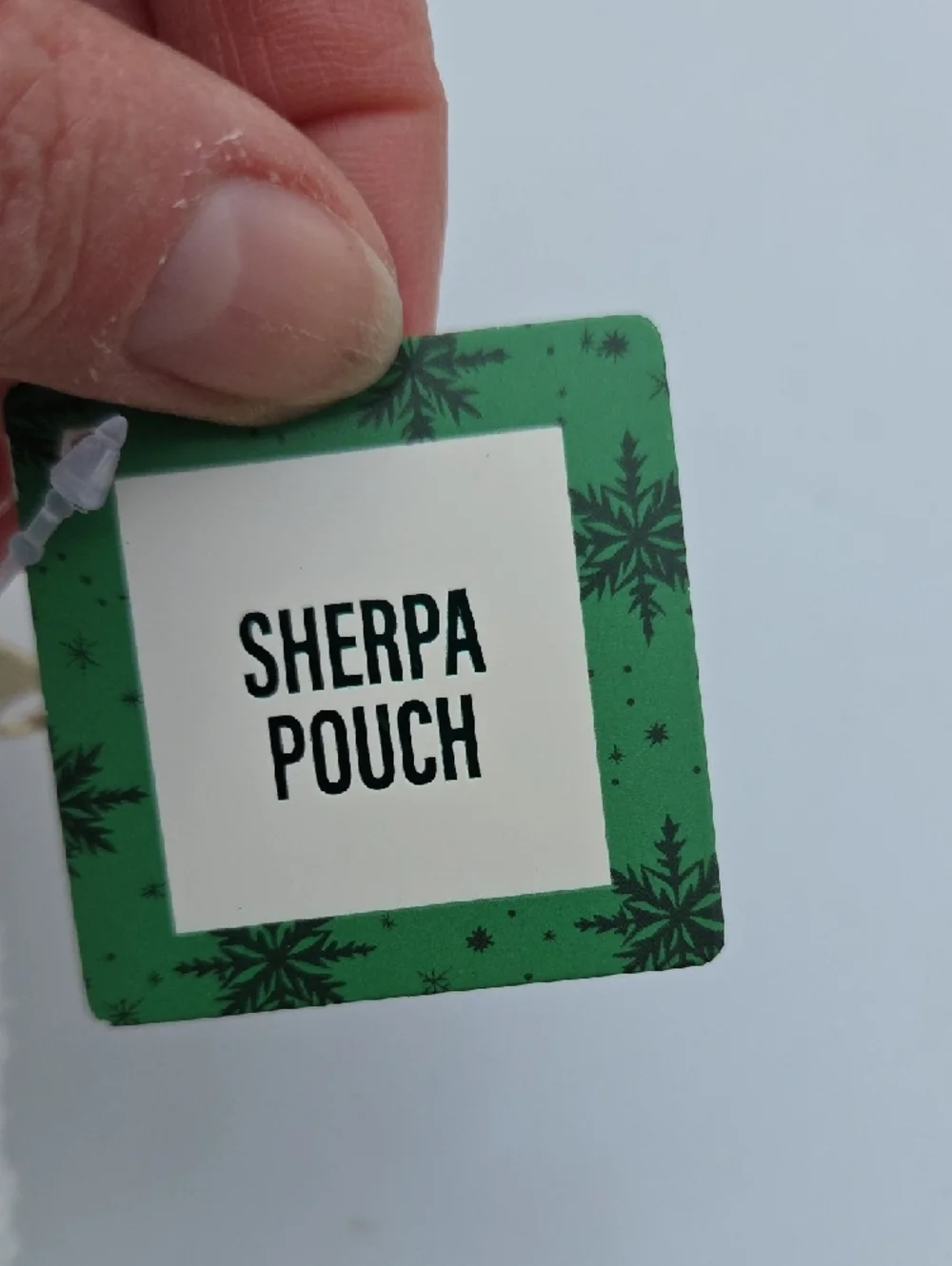 Sherpa Plush 'STUFF' Pouch in Multicolor Letters Cosmetic Bag